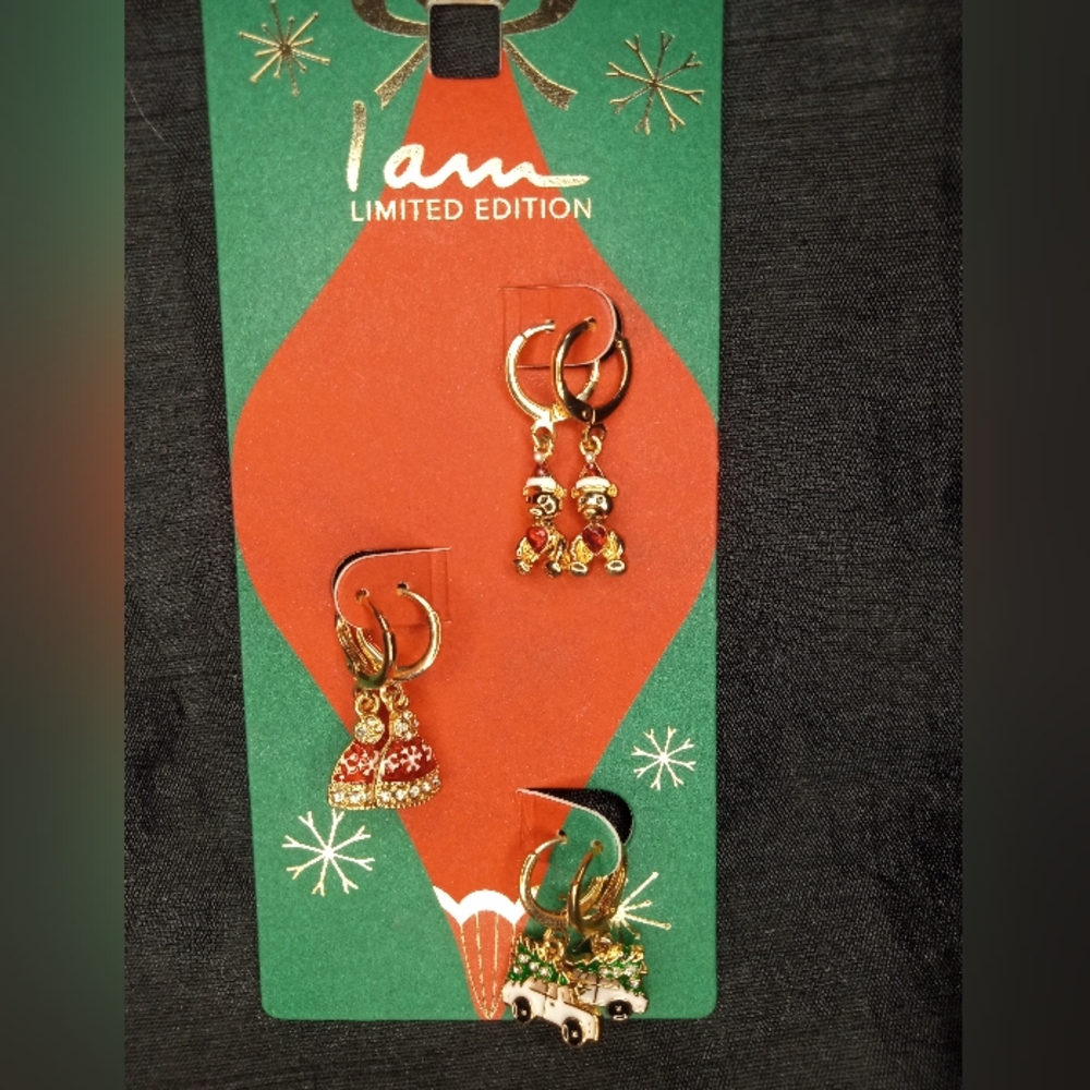 3/ $35 limited edition Holiday earring set by I AM